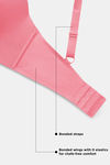 Zivame Wonderwire Padded 3/4Th Coverage T-Shirt Bra - Pink — thumbnail 7