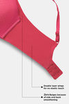 Zivame Padded Non Wired 3/4Th Coverage T-Shirt Bra - Burgundy — thumbnail 10