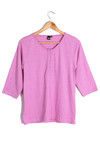 Zivame Soulfit Easy Care Relax Fit Top With Button Front-Pink — thumbnail 7