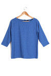 Zivame Soulfit Straight Fit Boat Neck Top With Back Zip-Blue — thumbnail 4