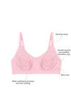 Zivame Seamless Moulded Double Layer Side Support Nursing Bra- Pink — thumbnail 8