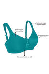 Zivame Non Padded Non Wired 3/4th Coverage T-Shirt Bra-Enamel Blue — thumbnail 6