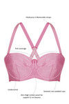 Zivame Double Layered Wired 3/4th Coverage Strapless Bra-Cashmere Rose — thumbnail 10