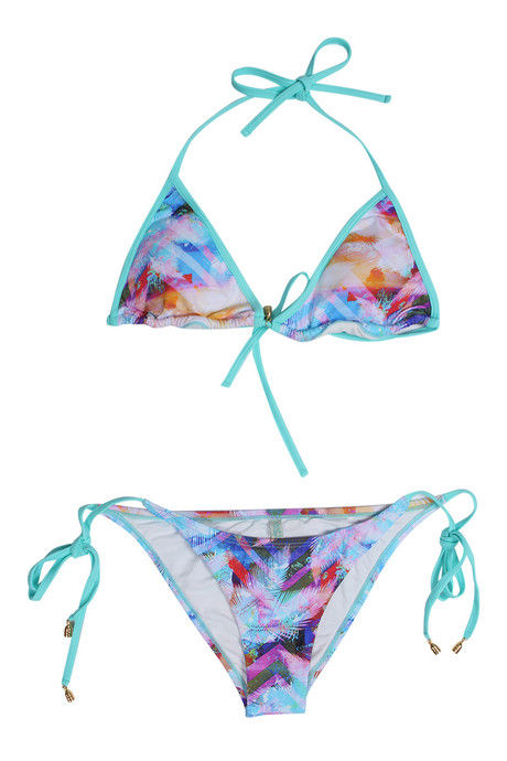 Zivame Aqua Abstract Print String Bikini Set With Removable Cups — image 5