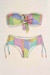 Zivame Aqua Multicolour Bandeau Bikini Set With Adjustable Bottom Sides — thumbnail 5