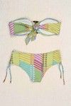 Zivame Aqua Multicolour Bandeau Bikini Set With Adjustable Bottom Sides — thumbnail 6