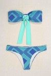 Zivame Aqua Neon Maze Bandeau Bikini Set With Removable Cups — thumbnail 4
