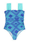 Zivame Aqua Neon Maze Tummy Control Swimsuit With Removable Cups — thumbnail 6