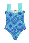 Zivame Aqua Neon Maze Tummy Control Swimsuit With Removable Cups — thumbnail 5