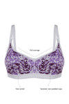 Zivame Double Layered Non Wired Full Coverage Maternity / Nursing Bra-Geo Lavender — thumbnail 6
