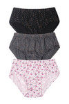 Rosaline Pure Cotton Full Coverage Arrows n Polkas Brief (Pack of 3) — thumbnail 9