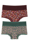 Rosaline Medium Rise Full Coverage Boyshorts (Pack of 2) - Multicolor — thumbnail 9