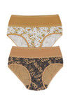 Rosaline Medium Rise Full Coverage Tummy Tucker Hipster Panty (Pack of 2) - Multicolor — thumbnail 8