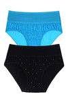 Rosaline Mid Waist Tummy Tucker Panty (Pack of 2)- Blue n Polka — thumbnail 7