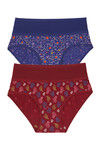 Rosaline Medium Rise Full Coverage Tummy Tucker Hipster Panty (Pack of 2) - Multicolor — thumbnail 9