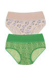 Rosaline Medium Rise Full Coverage Tummy Tucker Hipster Panty (Pack of 2) - Multicolor — thumbnail 9