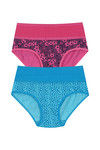 Rosaline Medium Rise Full Coverage Tummy Tucker Hipster Panty (Pack of 2) - Multicolor — thumbnail 9
