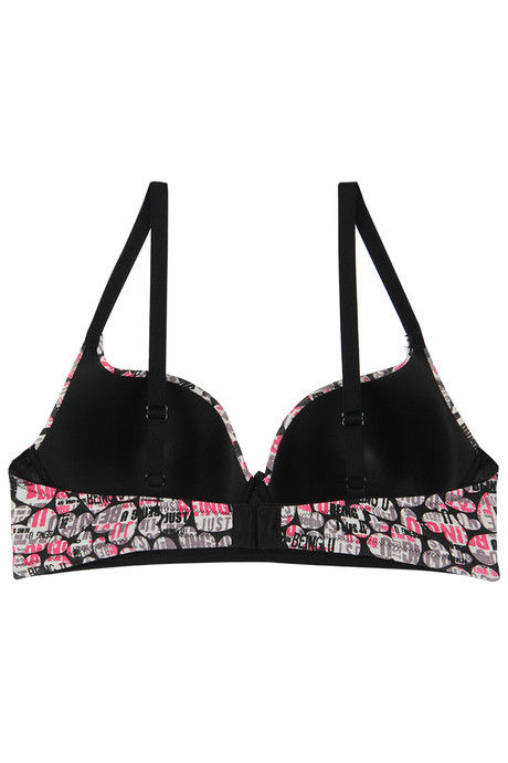 Rosaline Basic Print Padded Non Wired 3/4th Coverage T-Shirt Bra-Just Being Print Pink — image 8