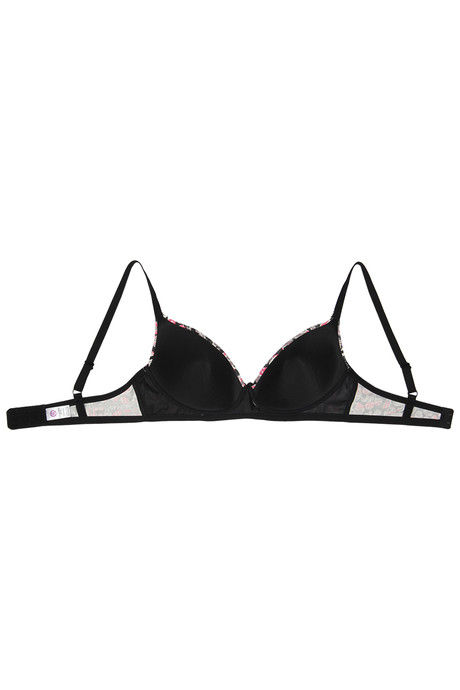 Rosaline Basic Print Padded Non Wired 3/4th Coverage T-Shirt Bra-Just Being Print Pink — image 9