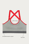 Zelocity Padded Sports Bra- Grey — thumbnail 7