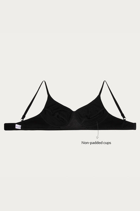 Rosaline Basics Single Layered Non Wired 3/4th Coverage Bra - Black — image 9