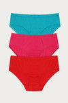 Rosaline Medium Rise Full Coverage Hipster Panty (Pack of 3) - Multicolor — thumbnail 11