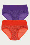 Rosaline Medium Rise Full Coverage Tummy Tucker Hipster Panty (Pack of 2) - Multicolor — thumbnail 13