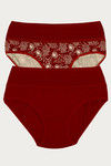 Rosaline Mid Rise Full Coverage Hipster Panty (Pack Of 2) - Multicolor — thumbnail 11