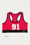 West Vogue Non Padded Sports Bra - Fuschia — thumbnail 7
