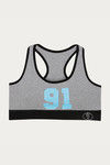 West Vogue Non Padded Sports Bra - Grey — thumbnail 7