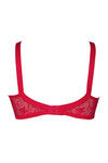Rosaline Sheer Lace Lightweight Rounded Bust Shaping Bra- Electric Crimson — thumbnail 7