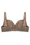 Rosaline Sheer Lace Lightweight Rounded Bust Shaping Bra- Taupe Brown — thumbnail 6