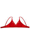 Rosaline Sheer Lace Lightweight Rounded Bust Shaping Bra- Scarlet Red — thumbnail 7
