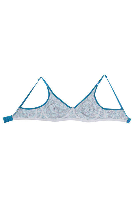 Rosaline All Day Comfort Rose Print Wirefree Bra- Green — image 7