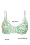 Rosaline All Day Comfort Pixel Print Wirefree Bra- Green — thumbnail 6