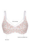 Rosaline All Day Comfort Floral Fun Wirefree Bra- White floral — thumbnail 5