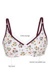 Rosaline All Day Comfort Floral Fiesta Wirefree Bra- Wine — thumbnail 5