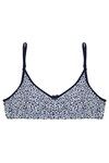 Rosaline All Day Comfort Double Layered Printed Wirefree Bra- Blue Cheetah Print — thumbnail 7