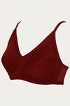 Zivame Basics Double Layered Non Wired Full Coverage Bra - Sundried Tomato — thumbnail 8