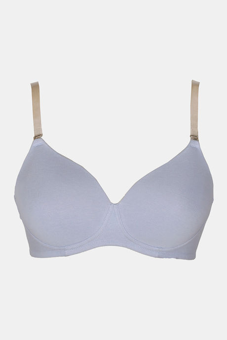 Zivame Basics Padded Non Wired 3/4th Coverage Backless Bra - Brunnera Blue — image 5
