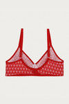 Rosaline Side Shaping Smooth Fit  3-4th Coverage Bra- Orange Tile Print — thumbnail 6