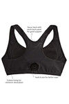 Rosaline Low Impact Wirefree Comfort Sports Bra- Black n Wine — thumbnail 7