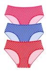 Rosaline Pure Cotton Full Coverage Slim Elastic Brief (Pack of 3)- Polka Dot Print — thumbnail 6