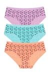 Rosaline Pure Cotton Full Coverage Slim Elastic Panty (Pack of 3)- Petal Print — thumbnail 5