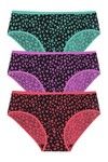 Rosaline Pure Cotton Full Coverage Slim Elastic Panty (Pack of 3)- Leaf Doodle Print — thumbnail 5