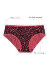 Rosaline Pure Cotton Full Coverage Slim Elastic Panty (Pack of 3)- Leaf Doodle Print — thumbnail 7