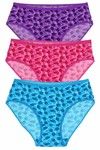 Rosaline Pure Cotton Full Coverage Slim Elastic Panty (Pack of 3)- Abstract Leaf Print — thumbnail 5