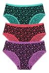 Rosaline Pure Cotton Full Coverage Zigzag Panty (Pack of 3)- Heart n Star Print — thumbnail 6