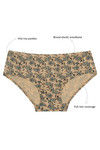 Rosaline Pure Cotton Full Coverage Garden Print Brief (Pack of 3) — thumbnail 6