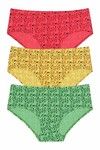 Rosaline Pure Cotton Full Coverage Paw Print Brief (Pack of 3) — thumbnail 5